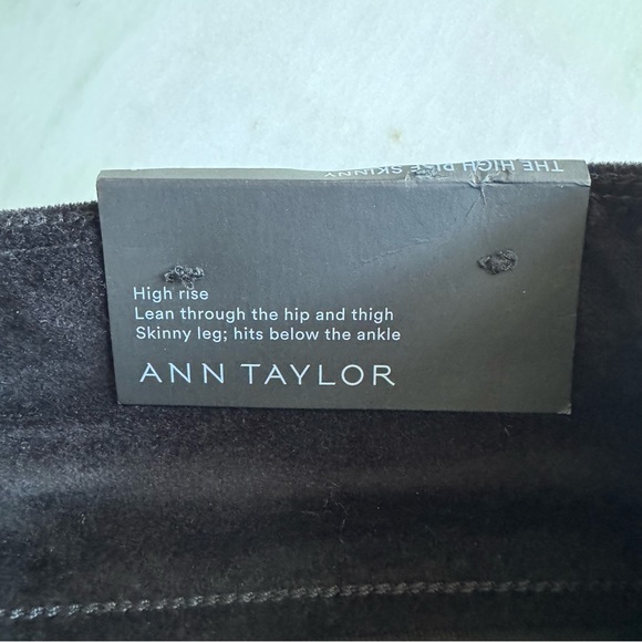 Ann Taylor High Rise 5-Pocket Velvet Pants Black Sz 2 - Picture 5 of 11